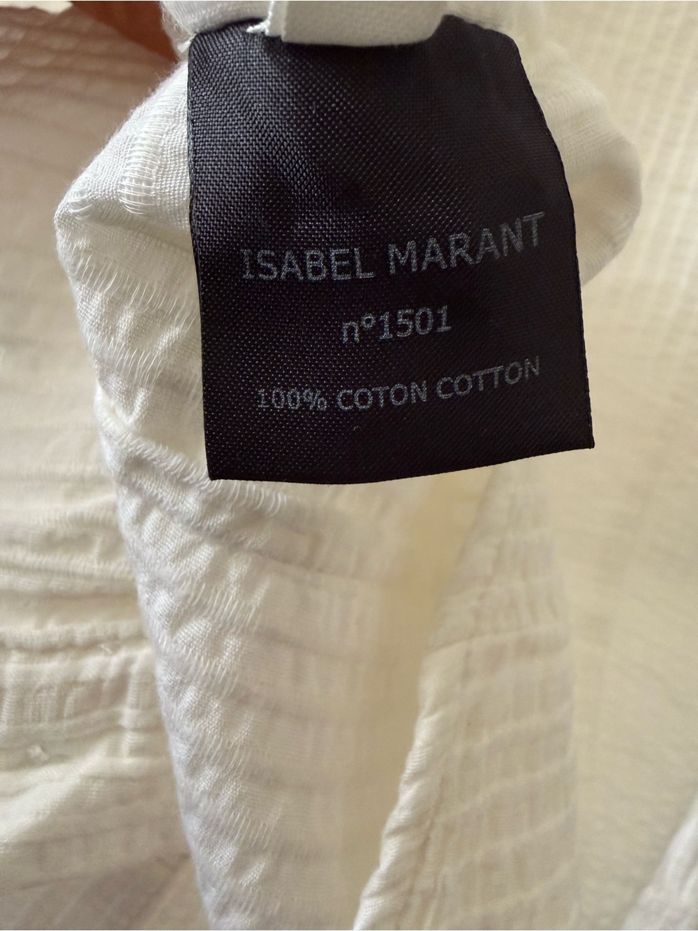 Isabel Marant Ivory Ruffled Textured Button-Up Blouse - Picture 7 of 7